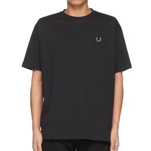 RAF SIMONS
Black Fred Perry Edition Oversized Laurel Detail T-Shirt